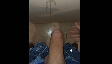 Cumming on the Bathroom Wall (i Made a Mess)