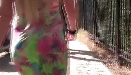 Public amateur German babe fucked outdoor after casting