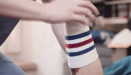 Skinny trans barebacks her guy client