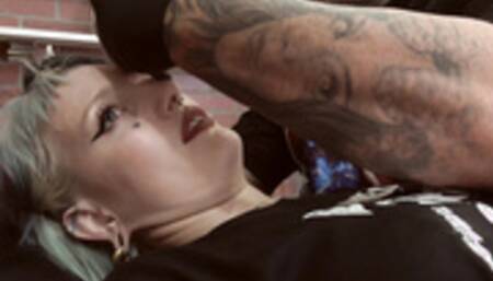 River Dawn Ink gets some new ink then gets fucked