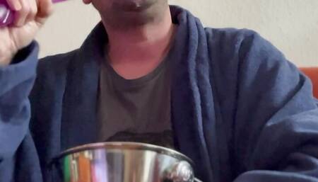 Deepthroat with dildo