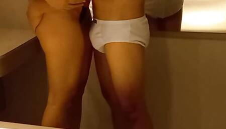I discovered that the physical education teacher has a big, thick penis and I made out with him in front of the cuckold