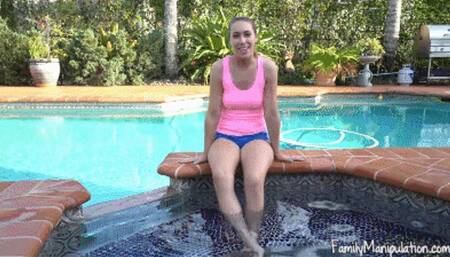 Kimber Lee - Your Step-Daughter's Poolside JOI Fantasy - Mp4 4K