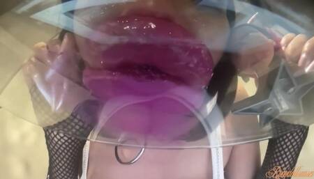 RubyDollLipz's Pink Peonies Table Glass Kisses