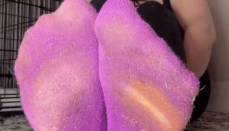 Silent Colorful Socks - Goddess Alya enchants in this sexy silent sock worship clip featuring sock worship, dirty feet, foot worship, and more
