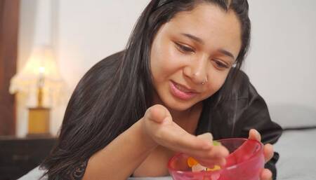 Eat gummy bears gummy bears by girl