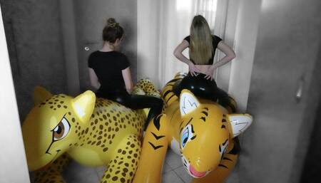 2 girls vs 2 predators