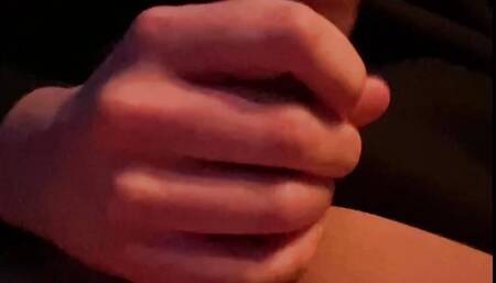Jerking off and cumming in the ???? car