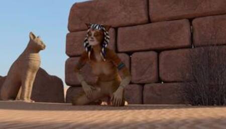 Ankha Rides Dildo In The Desert ■ Blender SFM With Sound