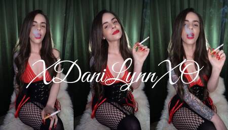 Smoking Corks in Sexy Outfit JOI