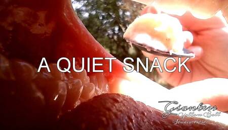 A quiet snack in the garden