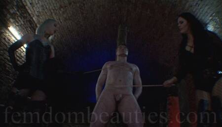 DOMINA DESPINA & NAOMI ROUGE - DOUBLE COCK CANING