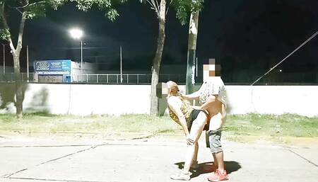 Girl Showing Vagina with Semen Without Panties - Sex on the Street