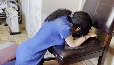 Midori Kneels for Her Sunday Spanking