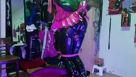 Sissy Maids Self Suspension Bondage in Chastity
