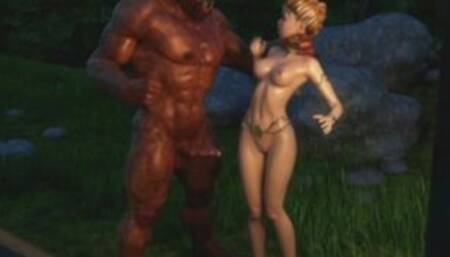 3D Elf Princesses Wrecked by Orcs