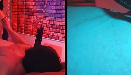Pup spanks and fucks Daddy Bear RAW with Closeup POV from below part 2