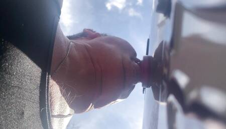 Solo sissy dildo ass to mouth with deepthroat gagging
