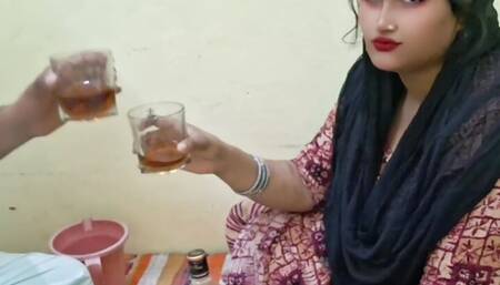 Audio Hindi friend by giving drink