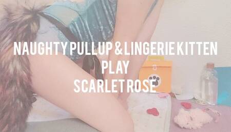 Naughty Pullup & Lingerie Kitten Play