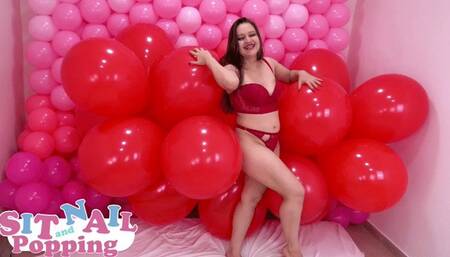 Alice on The Best Way to Pop one Colummn of Balloons - 4K