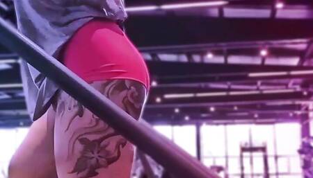 SUPER HOT SWEATY FITNESS GIRL FUCKED IN HARD ANAL