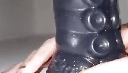 Throw back Thursday! The Big Black Monster!!! This nasty little creature was waiting for me on my way to a Halloween party