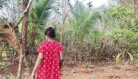Beautiful village wife living lonely bhabi sex in outdoor fuck