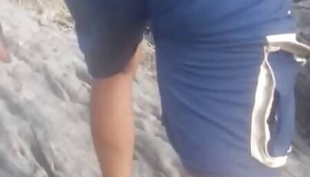 Indian desi college student showing his hot ass in shorts