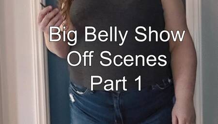 BBW Lolo - Big Belly Show Off Scenes Part 1 (Belly Button Play)