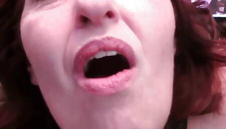 510 Feet, Fanny Titties and Tongue Black Lace Dress on Porcelain Soft Skin