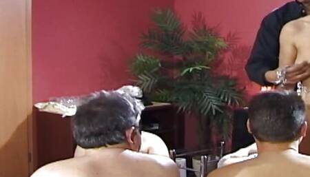 Amateur bukkake & creampie gangbang with submissive slave girl Melissa & 22 guys - Trailer