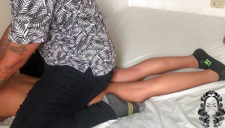 He dominated my stepsister with erotic massage