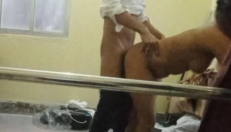 Desi Student and Tution Teacher Make Fun in Store Room