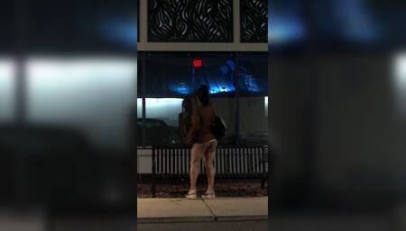 How to be cock tease outdoors... looking for something in my purse lol..
