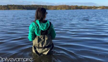 Wader Girl In Lake