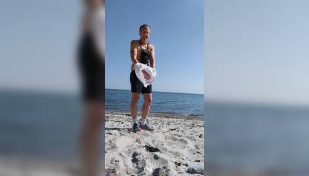 Shy Beach Boy - Filmed - Passers by Are Watching and Filming Him