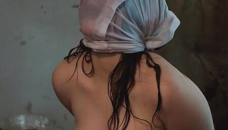 Basement torment with guard games for brunette sub