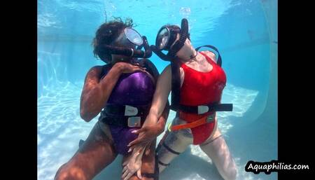 Aquaphilias- Irene and Stella- Vintage Double Hose Orgasms