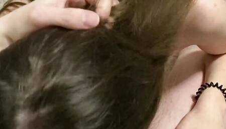 Stepsister sucks my dick under the table while I do my homework