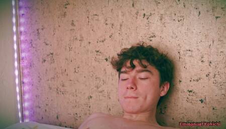Hot Skinny Twink Emmanuel Kokichi Showing His Feet Jerking His Cock And Eating His Cum