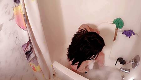 Bathtime Masturbation with BBC Dildo