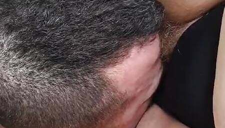 Amateur hairy pussy licking and fucking with anal