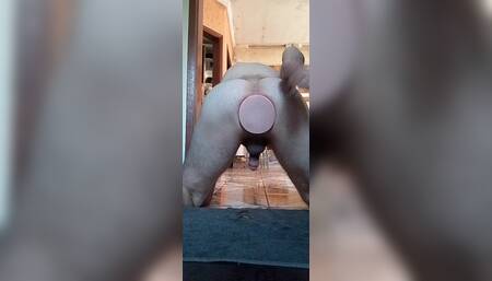 Giant Plug Fitting My Ass