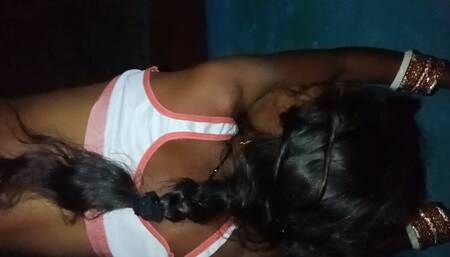 New Indian wife blowjob & Doggy style fucking her husband Indian new sex