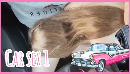 First time car sex + bloopers (19 years old)