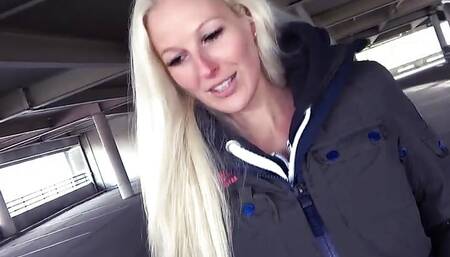Real POV MILF fucked outdoor on public parking by sex date