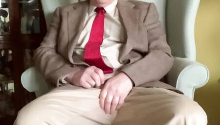 Horny, pervy daddy masturbating