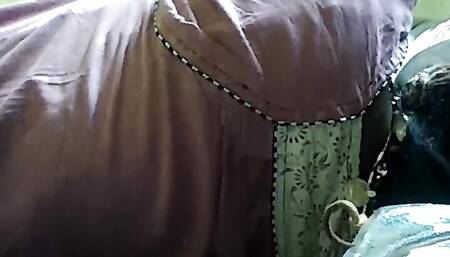 Indian village house wife sexy kissing ass Housband