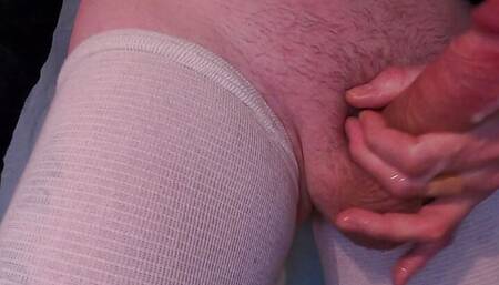 Solo #20 (Standing wanking and vibing my horny hairy cock to a heavy intense big eruption of cum close to the camera)
